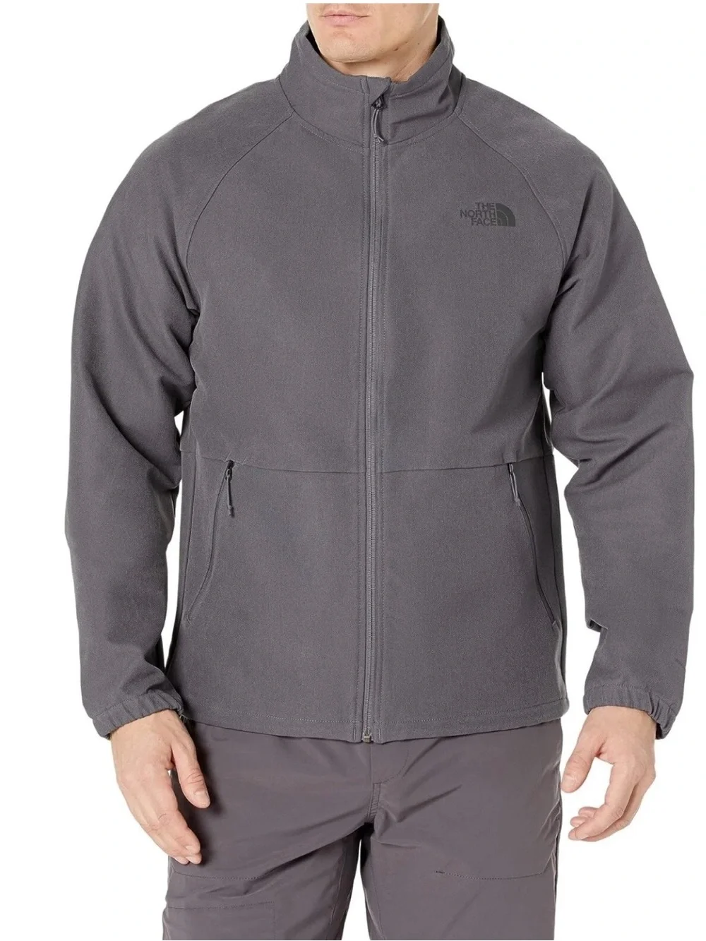 The North Face Men's Gray Full-Zip Lightweight Fleece Jacket